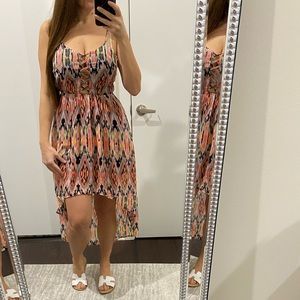 Fun & Flirt Ikat Print Neon Dress